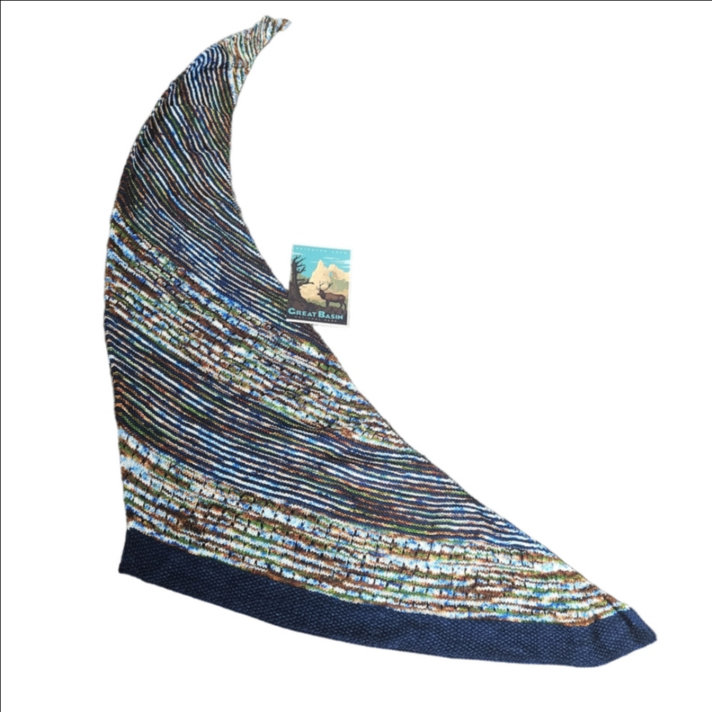 Multicolor Knit Striped Shawl Wrap Accessory